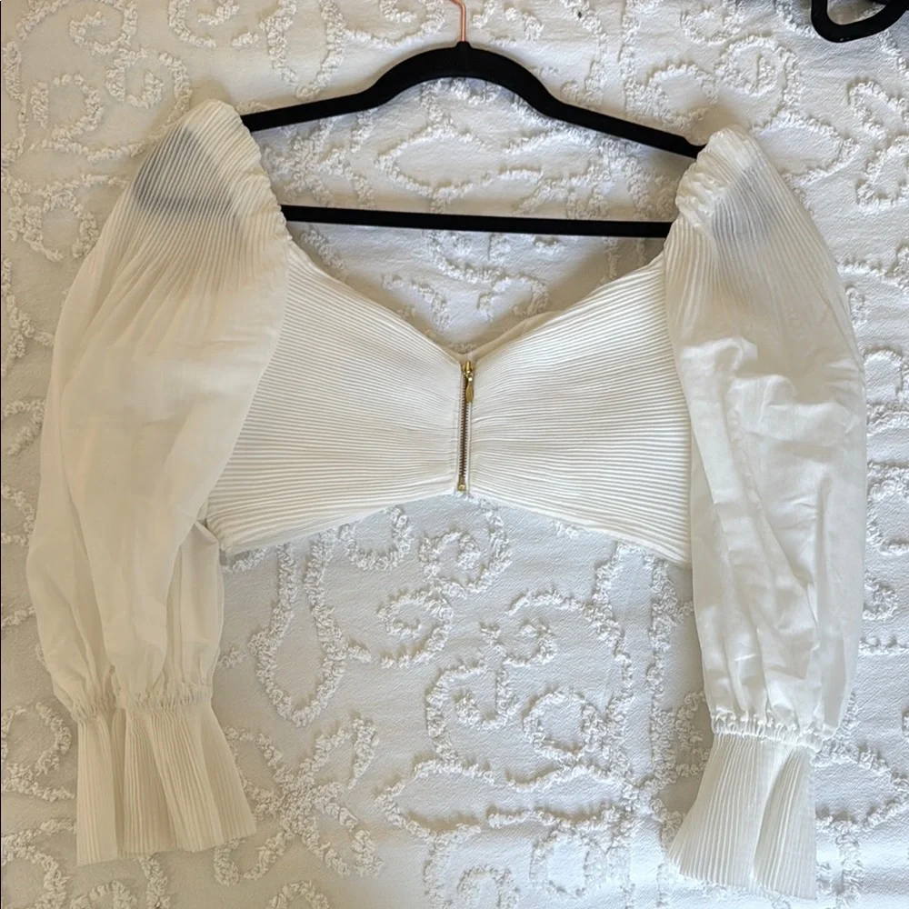 Zimmermann Wild Botanica Pleated Bodice Blouse - Picture 6 of 7